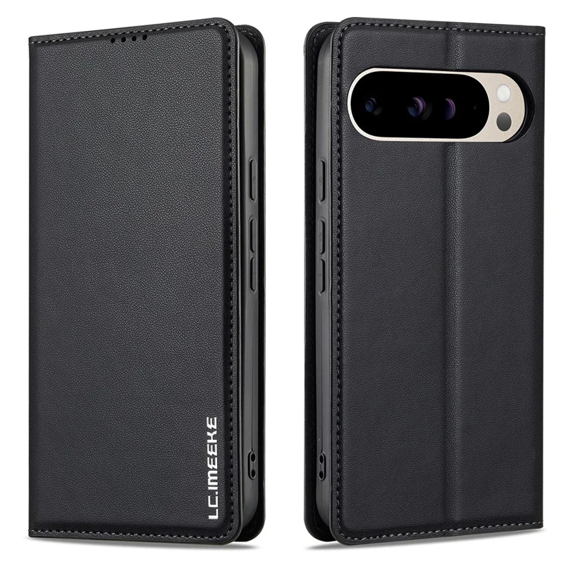 LC.IMEEKE Serie L1 per Google Pixel 10 / Pixel 10 Pro Custodia in pelle PU con supporto e protezione - Nero
