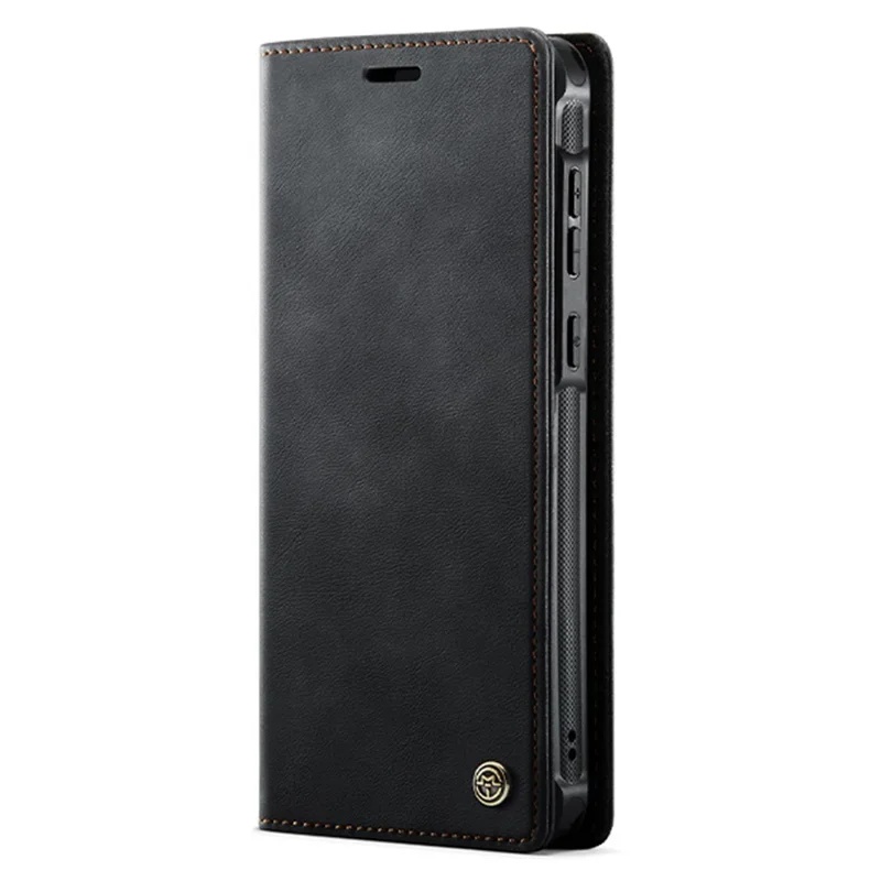 CASEME C49 For Samsung Galaxy A56 5G Magnetic Case RFID Blocking Detachable Wallet Leather Phone Cover - Black