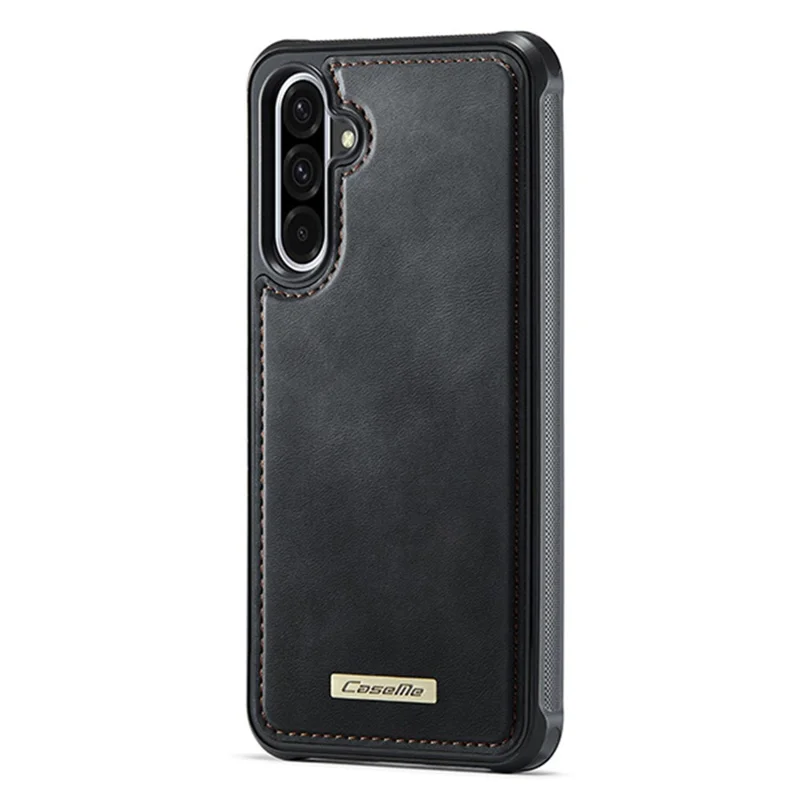 CASEME C49 For Samsung Galaxy A56 5G Magnetic Case RFID Blocking Detachable Wallet Leather Phone Cover - Black