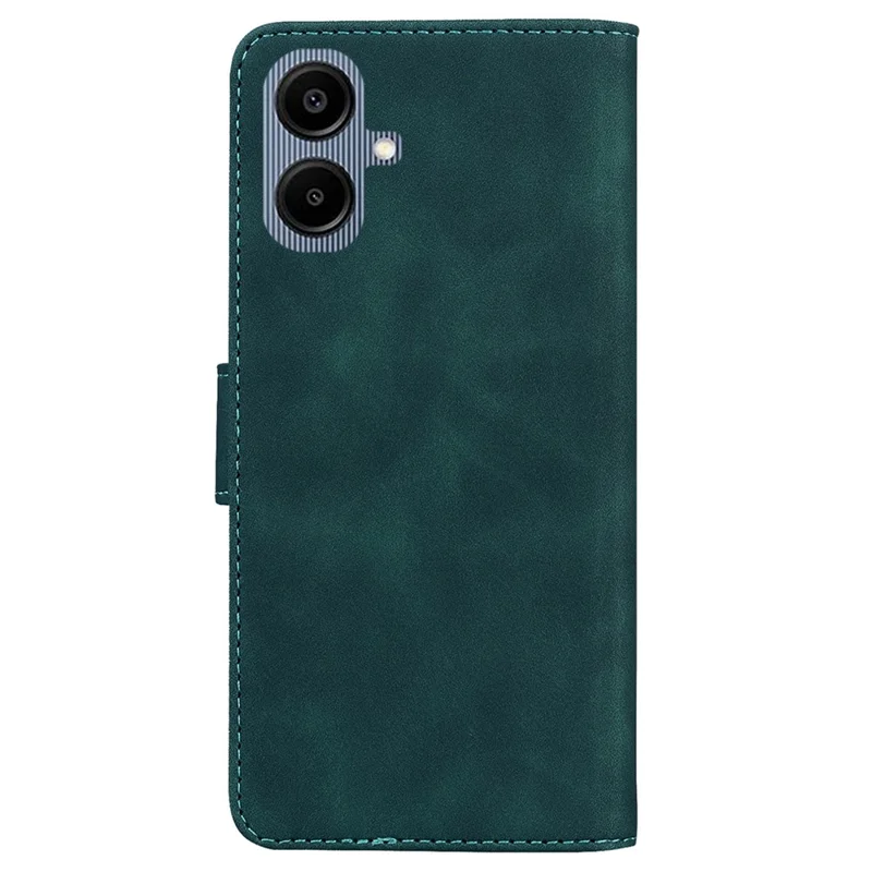 Funda con Soporte para Samsung Galaxy A07 5G de Cuero Sintético con Mariposas Impresas - Verde