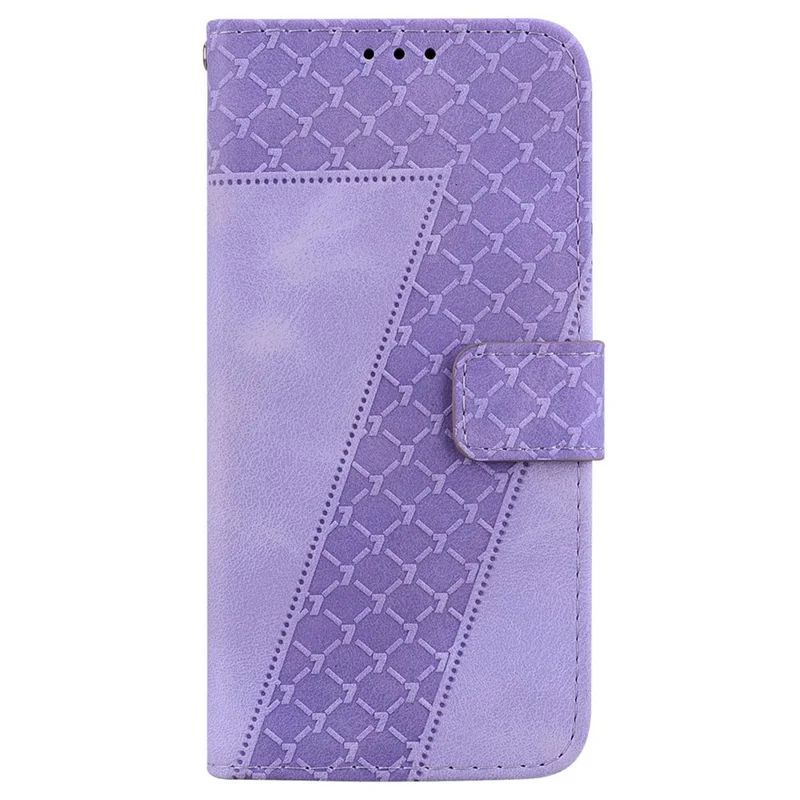 Cover per Samsung Galaxy A07 5G con Supporto - Custodia in Pelle con Stampa a Forma di 7 e Cinturino - Viola