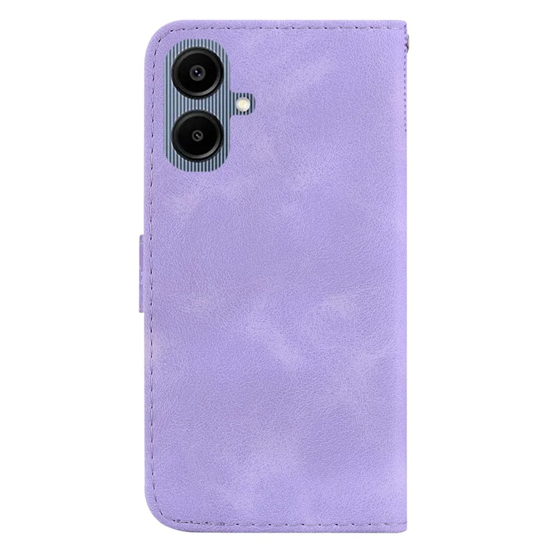 Cover per Samsung Galaxy A07 5G con Supporto - Custodia in Pelle con Stampa a Forma di 7 e Cinturino - Viola
