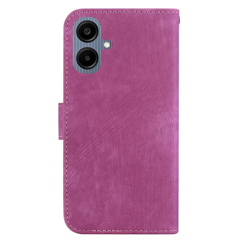 Cover a portafoglio con motivo tigre per Samsung Galaxy A07 5G, custodia in pelle antiurto con cinturino da polso - Rosa