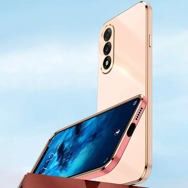 Capa XINLI para OnePlus Ace 5 Ultra 5G com Moldura Eletroplatinada - Ciano