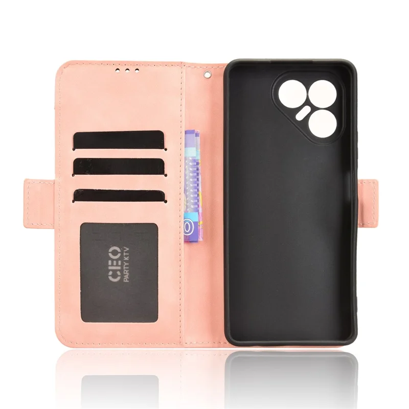 Für TECNO Pova 7 4G Ledertasche Handyhülle mit mehreren Kartenfächern - Pink