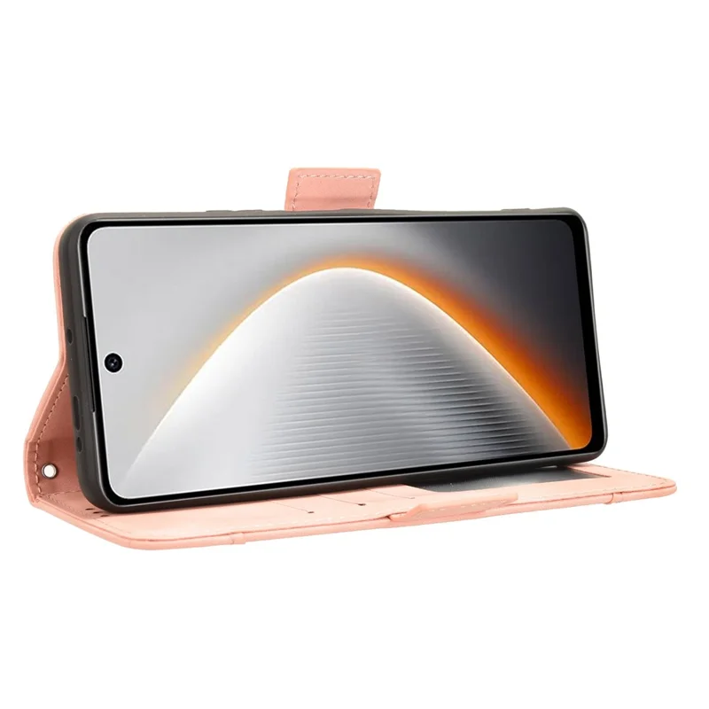 Für TECNO Pova 7 4G Ledertasche Handyhülle mit mehreren Kartenfächern - Pink