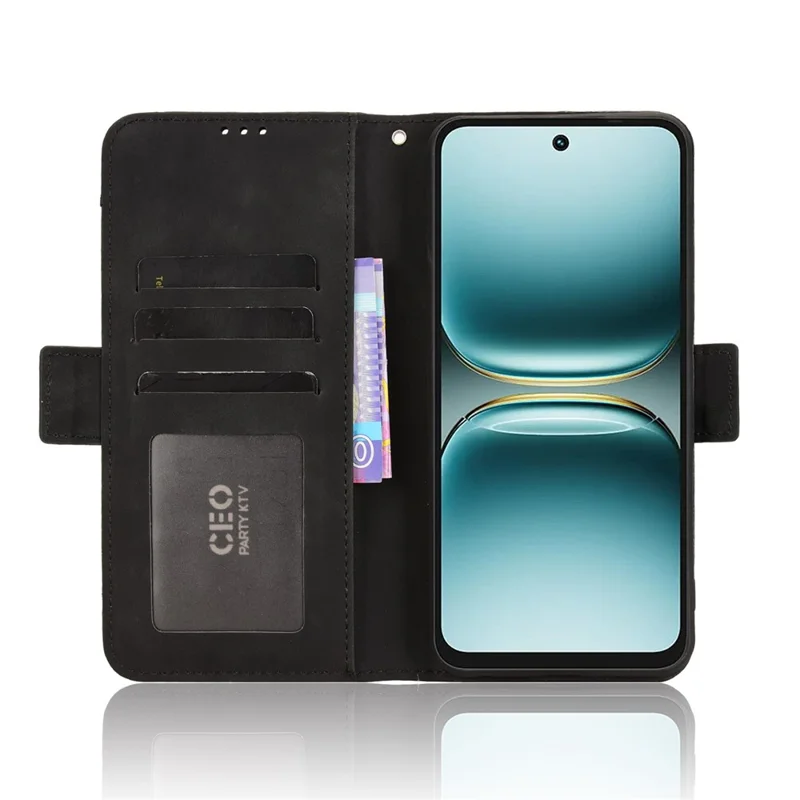 Pour TECNO Spark Go 2 4G / KM4 Étui en Cuir Portefeuille avec Plusieurs Emplacements pour Cartes - Noir