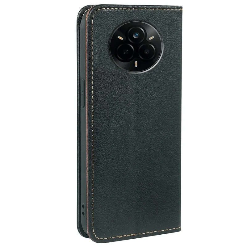 For Realme 14 Pro 5G Case Wallet RFID Blocking Leather Phone Cover Strong Magnetic Closure - Black