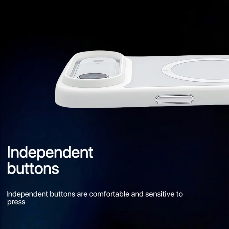 For iPhone Air Magnetic Case Skin Touch TPU Acrylic Phone Back Cover - White