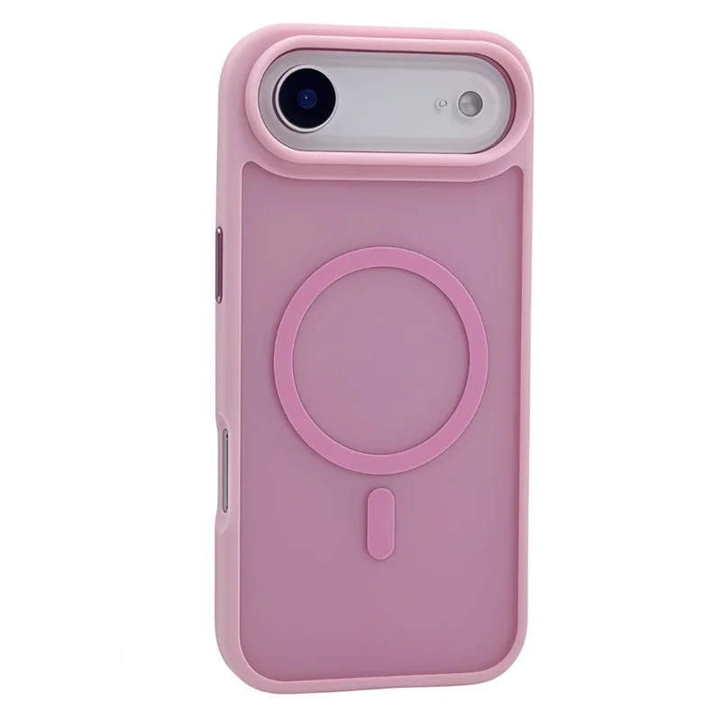 For iPhone Air Magnetic Case Skin Touch TPU Acrylic Phone Back Cover - Pink