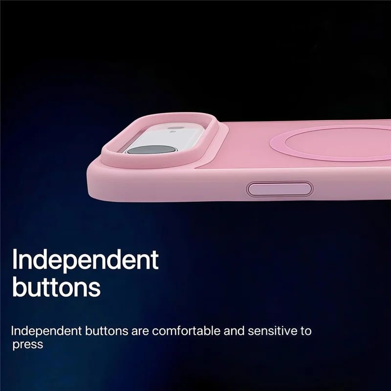 For iPhone Air Magnetic Case Skin Touch TPU Acrylic Phone Back Cover - Pink