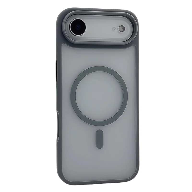For iPhone Air Magnetic Case Skin Touch TPU Acrylic Phone Back Cover - Grey