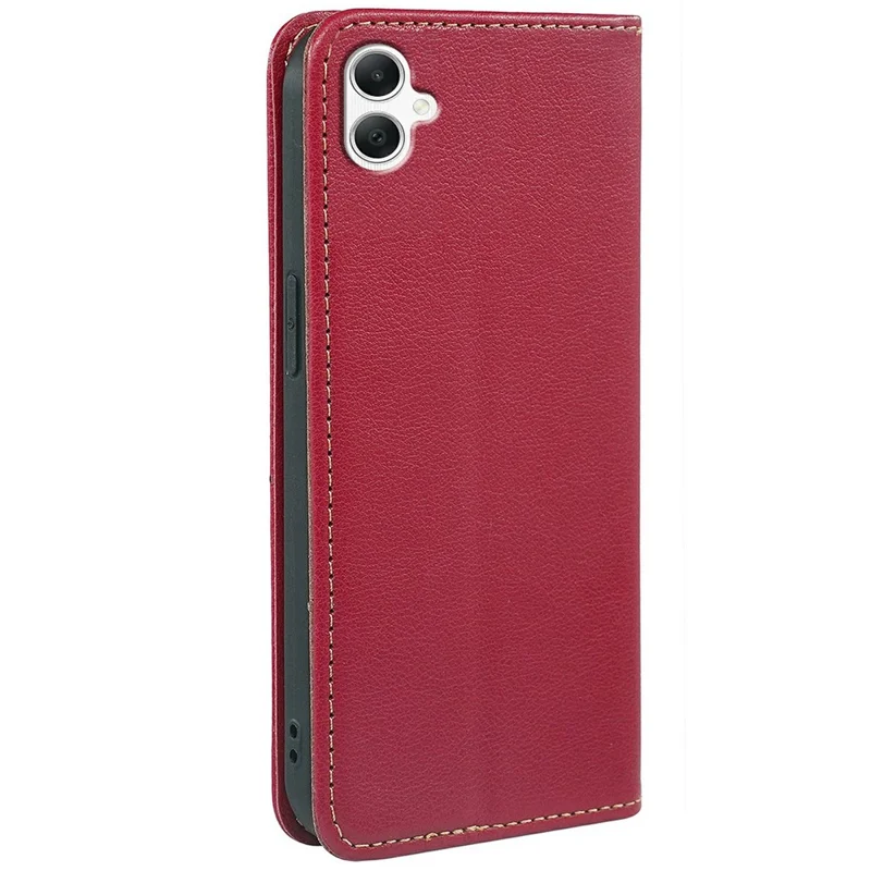For Samsung Galaxy A06 4G Case Wallet RFID Blocking Leather Phone Cover Strong Magnetic Closure - Red