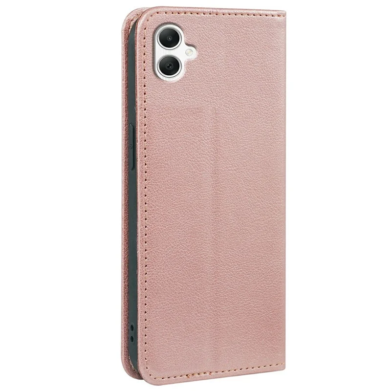 For Samsung Galaxy A05 4G Case Wallet RFID Blocking Leather Phone Cover Strong Magnetic Closure - Rose Gold