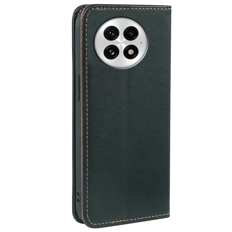 Capa Carteira para OnePlus 13 com Bloqueio RFID, Couro, Fechamento Magnético Forte - Preto