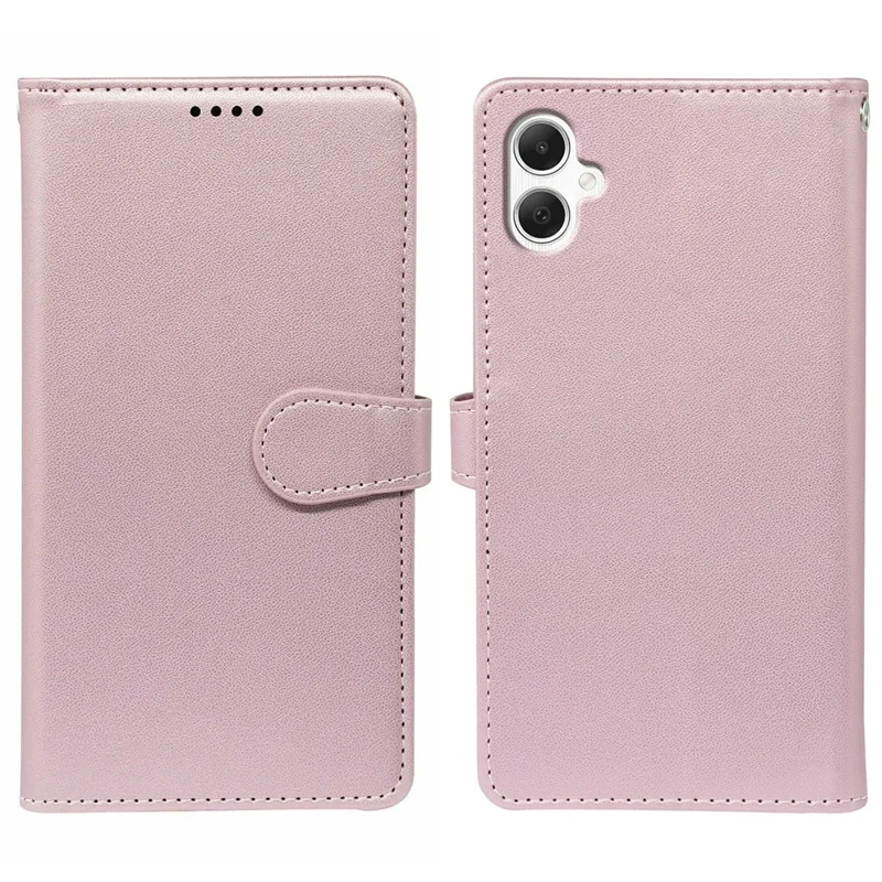 For Samsung Galaxy A06 4G Case with 9 Card Slots PU Leather Stand Phone Cover - Rose Gold