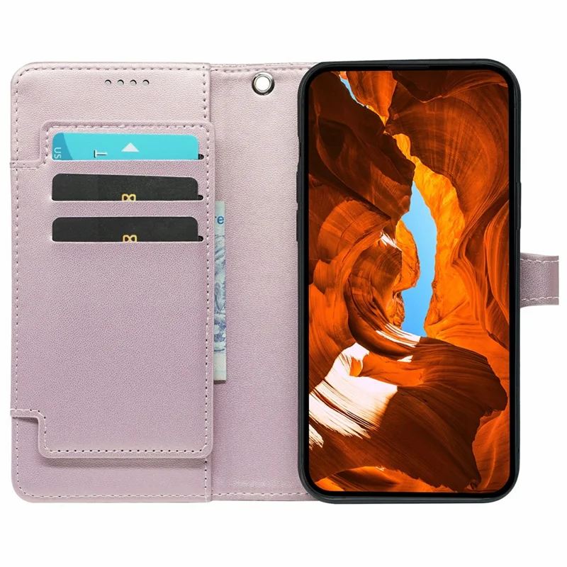 For Samsung Galaxy A06 4G Case with 9 Card Slots PU Leather Stand Phone Cover - Rose Gold