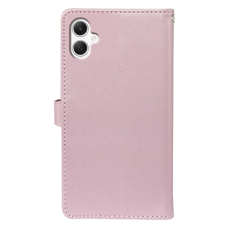 For Samsung Galaxy A06 4G Case with 9 Card Slots PU Leather Stand Phone Cover - Rose Gold