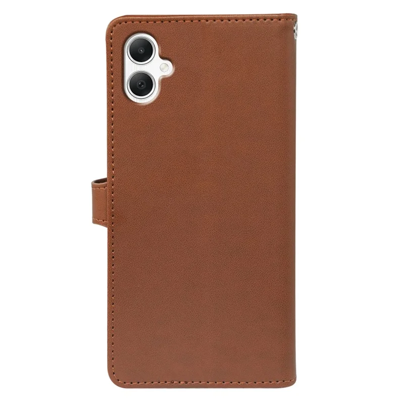 Étui pour Samsung Galaxy A05 4G avec 9 Emplacements pour Cartes en Cuir PU Support Housse de Téléphone - Marron