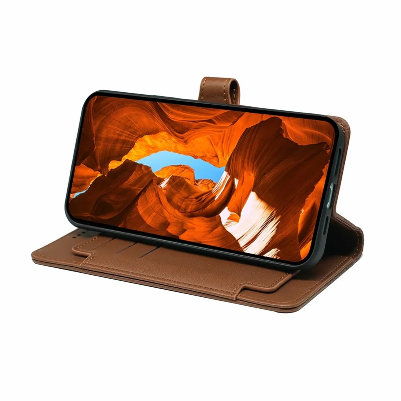 Para OnePlus Ace 5 5G / Ace 5 Pro 5G / 13R 5G Capa com 9 Slots para Cartão Capa de Telefone de Couro PU - Marrom