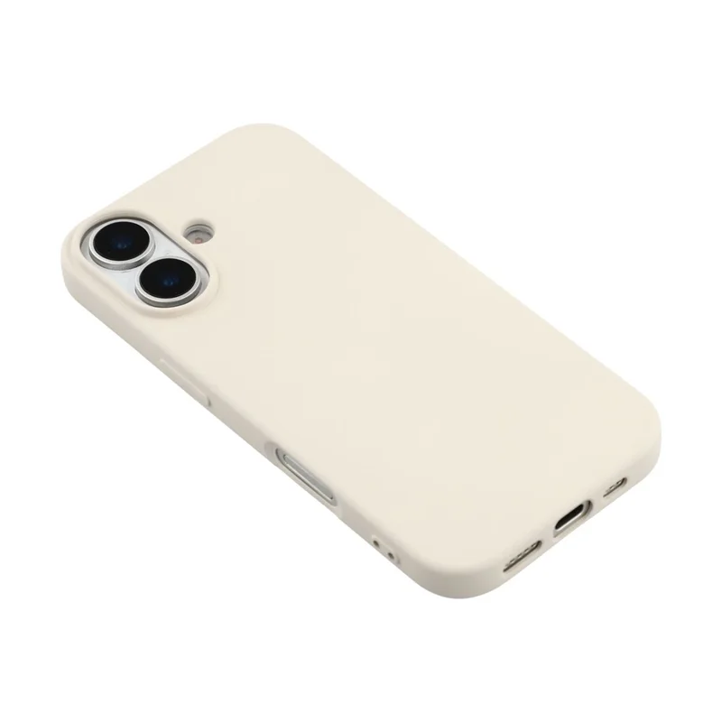 For iPhone 17 TPU Case Soft Fiber Lining Anti-Scratch Phone Cover - White