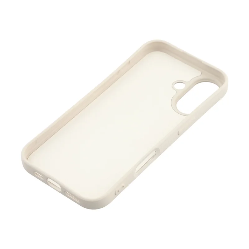 For iPhone 17 TPU Case Soft Fiber Lining Anti-Scratch Phone Cover - White