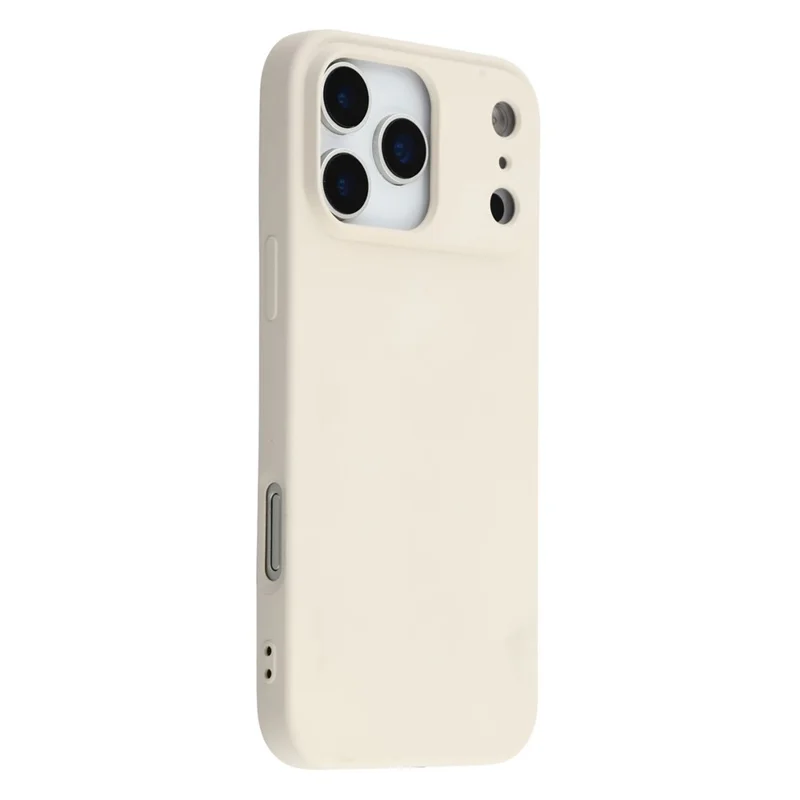For iPhone 17 Pro TPU Case Soft Fiber Lining Anti-Scratch Phone Cover - White