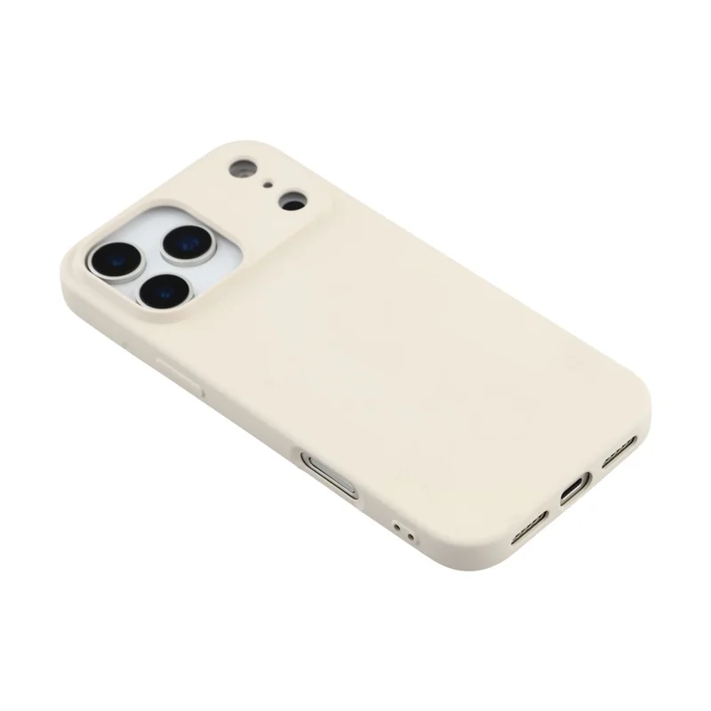 For iPhone 17 Pro TPU Case Soft Fiber Lining Anti-Scratch Phone Cover - White
