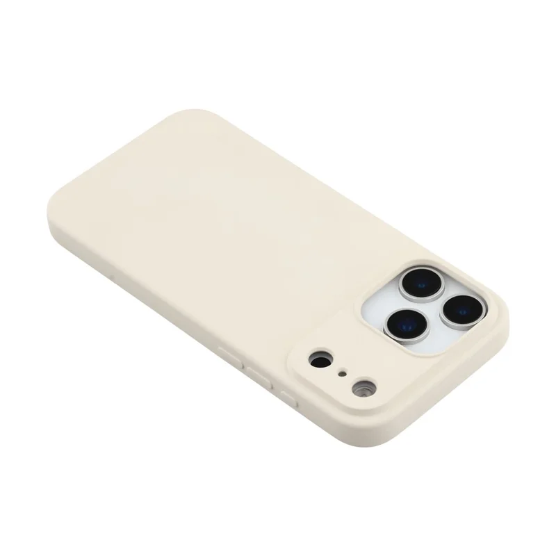 For iPhone 17 Pro TPU Case Soft Fiber Lining Anti-Scratch Phone Cover - White