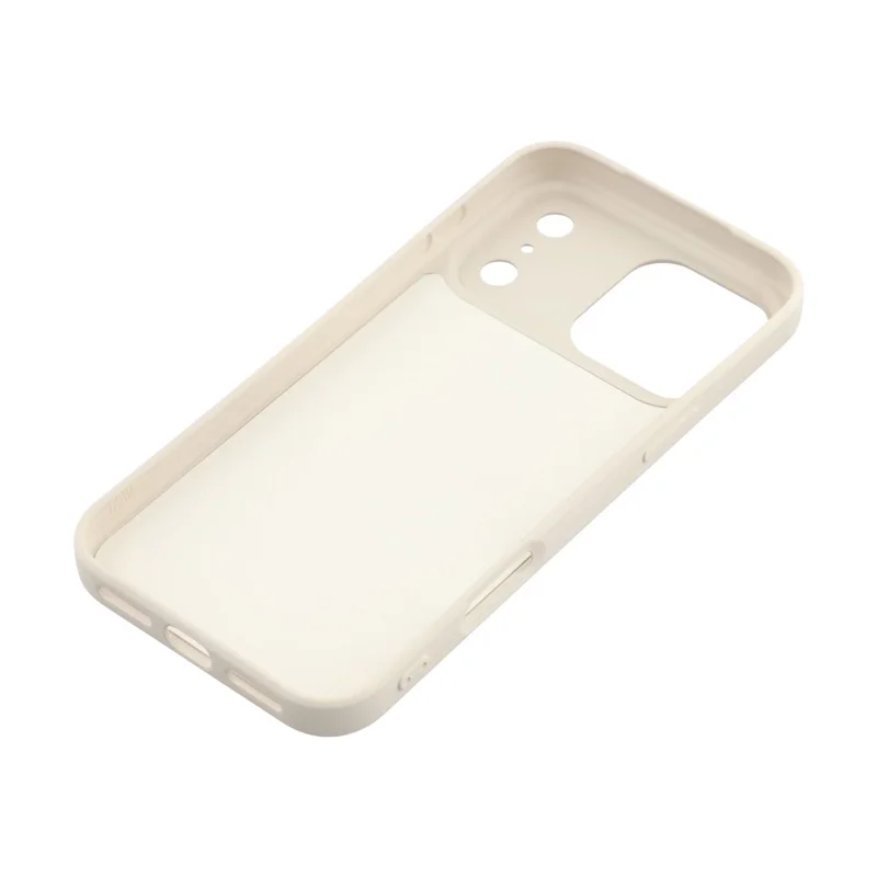 For iPhone 17 Pro Max TPU Case Soft Fiber Lining Anti-Scratch Phone Cover - White
