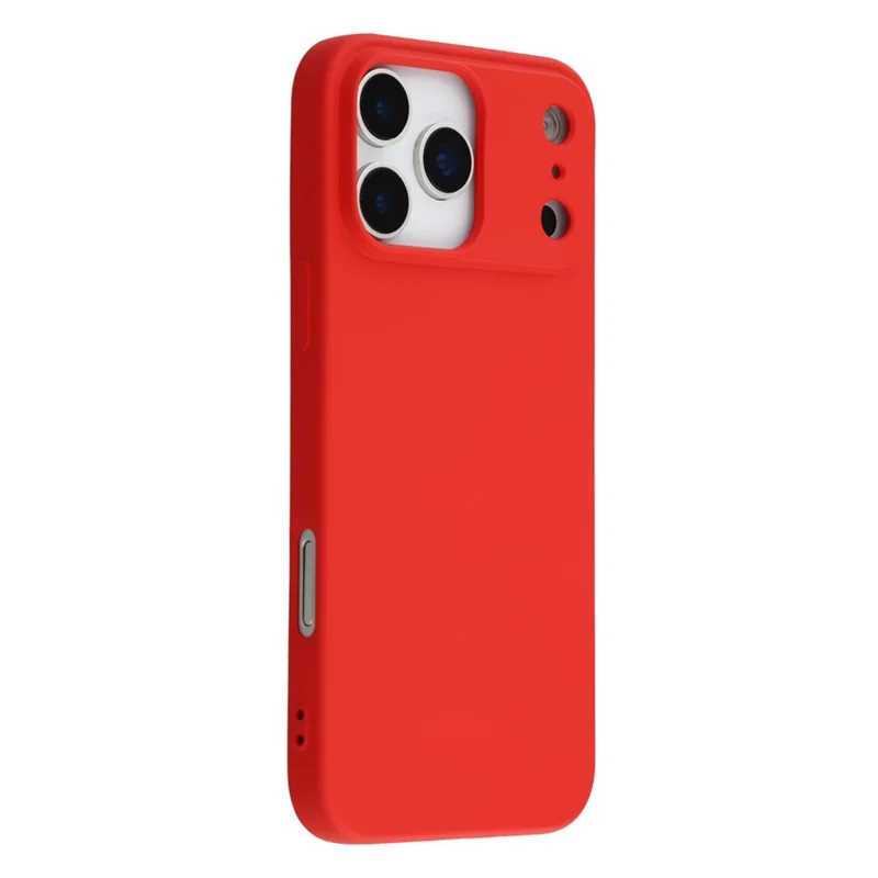 For iPhone 17 Pro Max TPU Case Soft Fiber Lining Anti-Scratch Phone Cover - Red