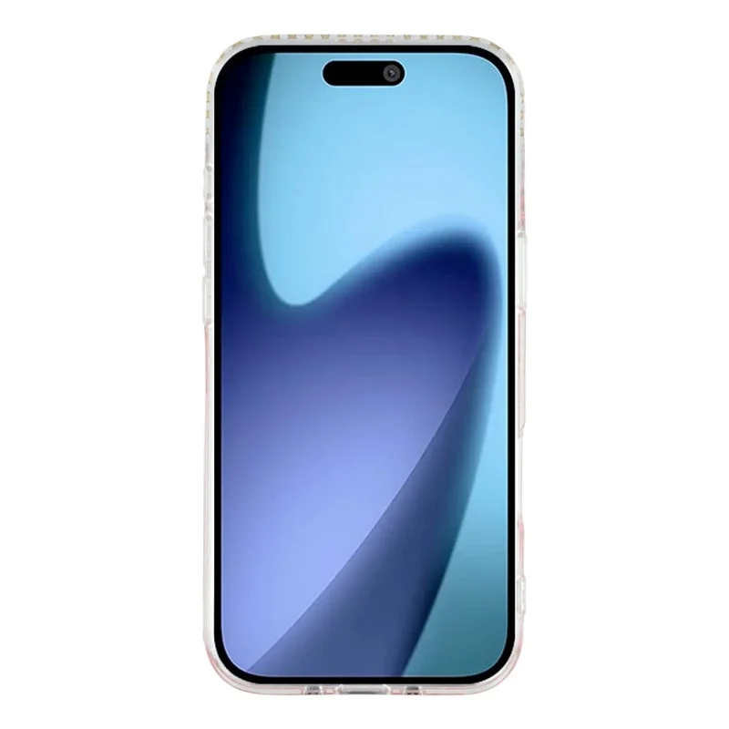 Чехол для iPhone 17 Air со стразами по краям, глиттерный эпоксидный ТПУ - Золотой