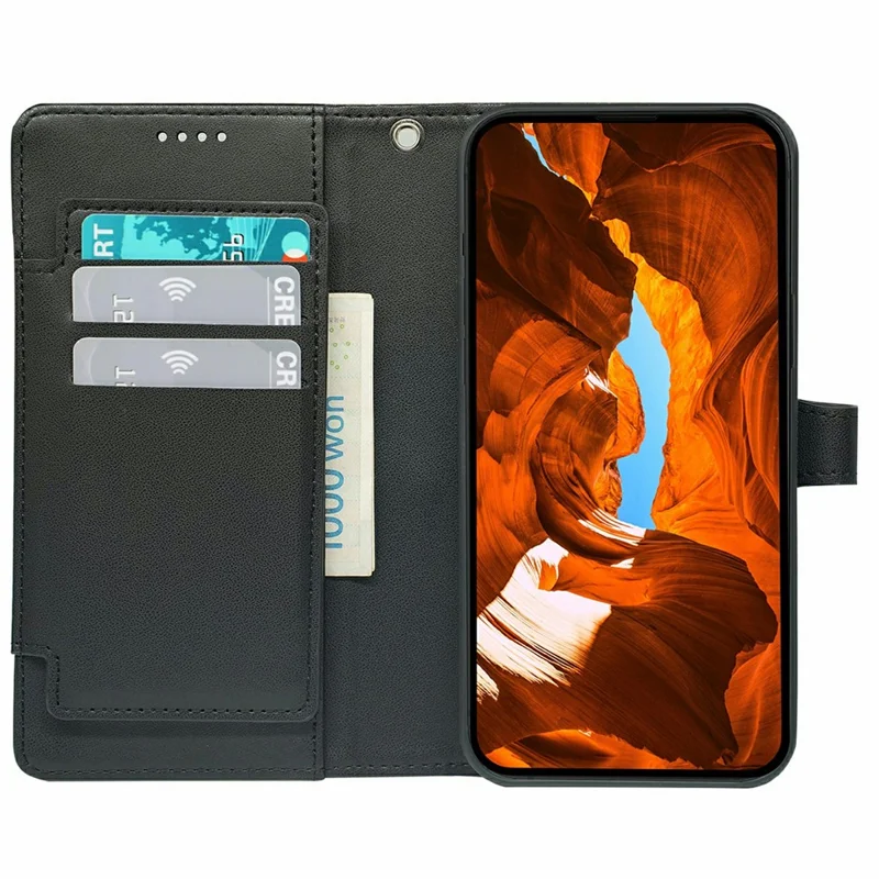 Cover per Samsung Galaxy A07 con 9 Slot per Carte in Pelle PU con Supporto - Nero