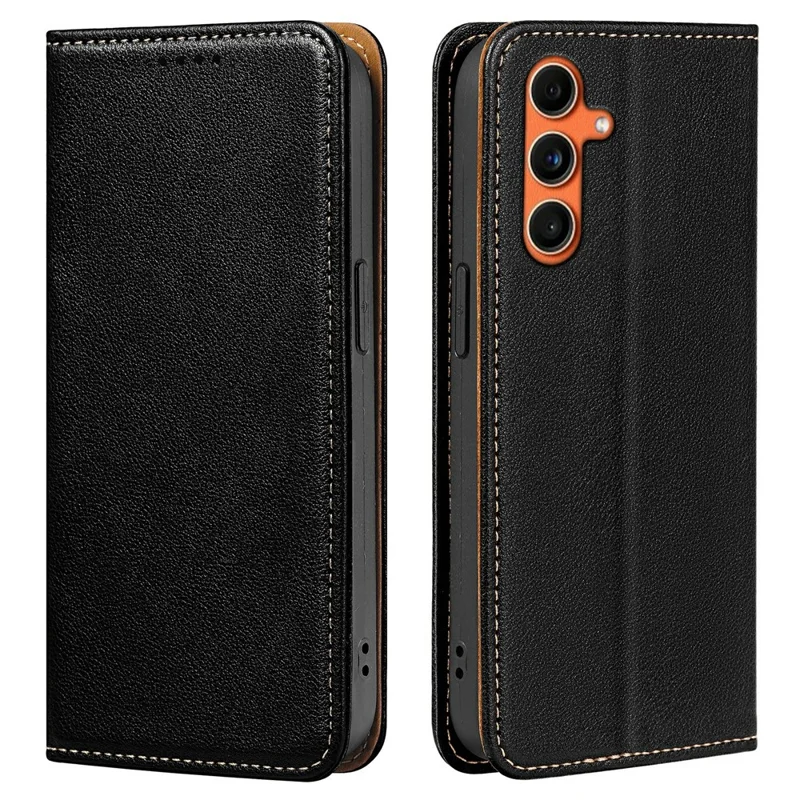 Cover a portafoglio per Samsung Galaxy A17 con blocco RFID, in pelle, chiusura magnetica forte - Nero