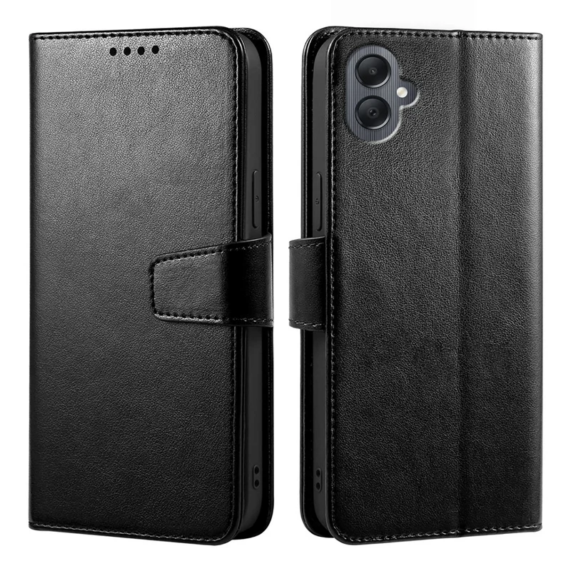 Capa para Samsung Galaxy A07 com Suporte, Porta-cartões, Carteira de Couro - Preto