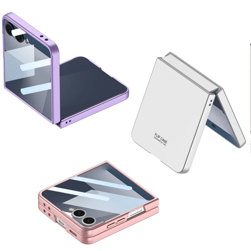 GKK For Samsung Galaxy Z Flip7 5G Case Hard PC Anti-Scratch Phone Cover Small Screen Film - Titanium Grey