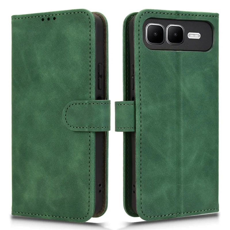 Per Infinix Smart 10 Plus Custodia in pelle Sensazione della pelle Anti caduta Portafoglio Flip Phone Cover - Verde