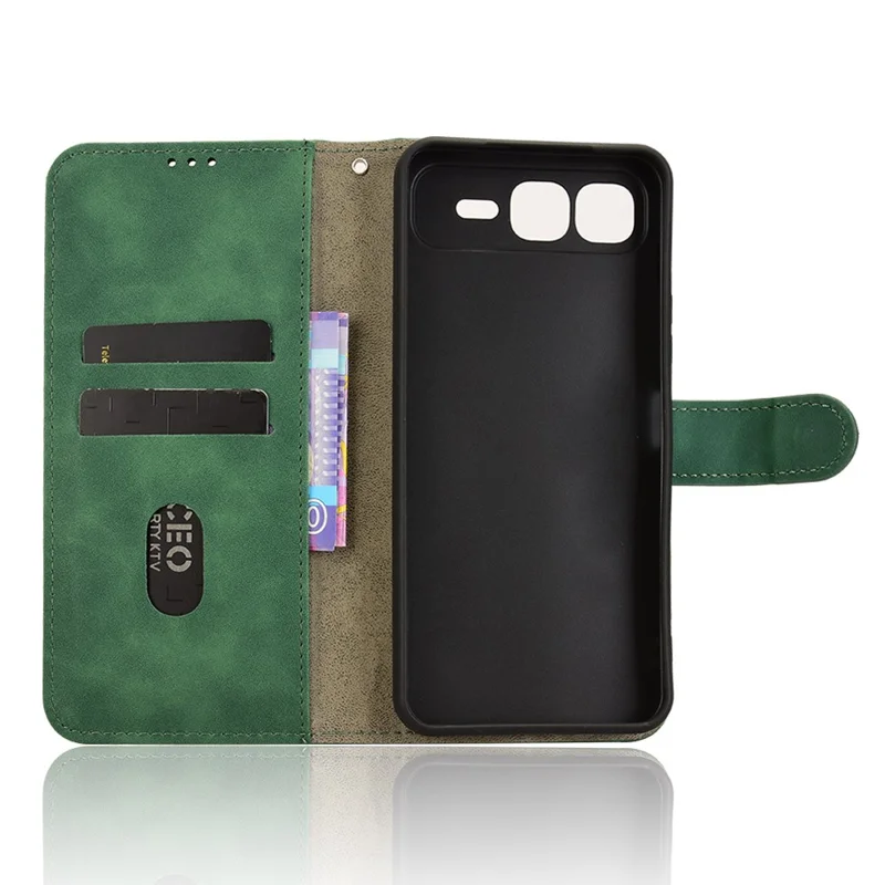 Per Infinix Smart 10 Plus Custodia in pelle Sensazione della pelle Anti caduta Portafoglio Flip Phone Cover - Verde