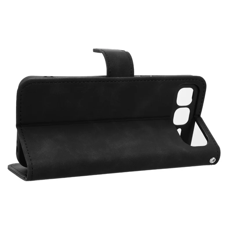 For Infinix Smart 10 Plus Leather Case Skin Feel Anti Drop Wallet Flip Phone Cover - Black