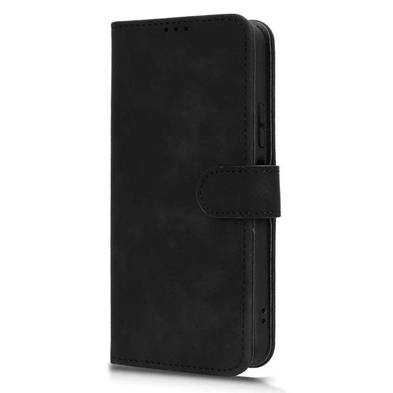 For Infinix Smart 10 Plus Leather Case Skin Feel Anti Drop Wallet Flip Phone Cover - Black