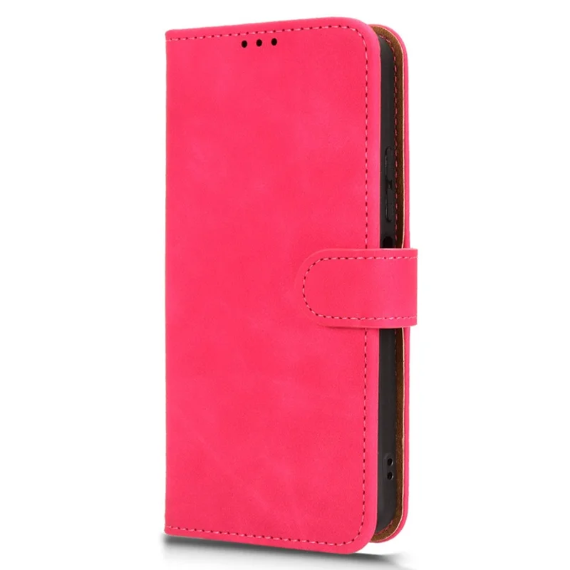 For TECNO Spark Go 2 4G Leather Case Skin Feel Anti Drop Wallet Flip Phone Cover - Rose