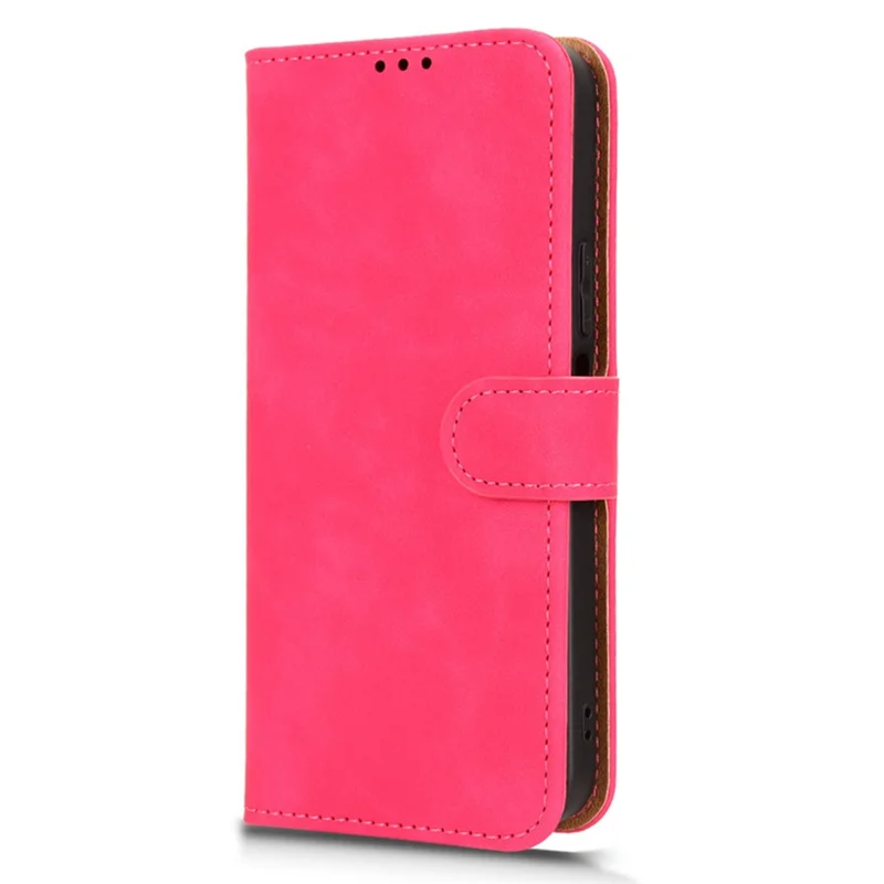 For Honor X6c 4G Leather Case Skin Feel Anti Drop Wallet Flip Phone Cover - Rose