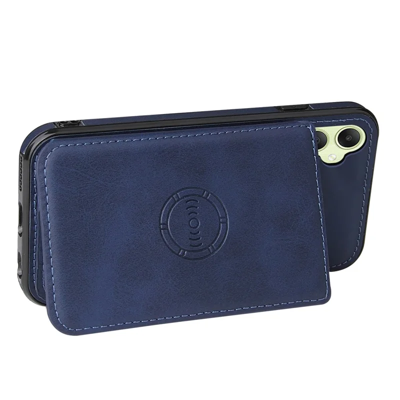 Cover per Samsung Galaxy A06 4G con Porta Carte e Supporto, in Pelle PU + TPU - Blu