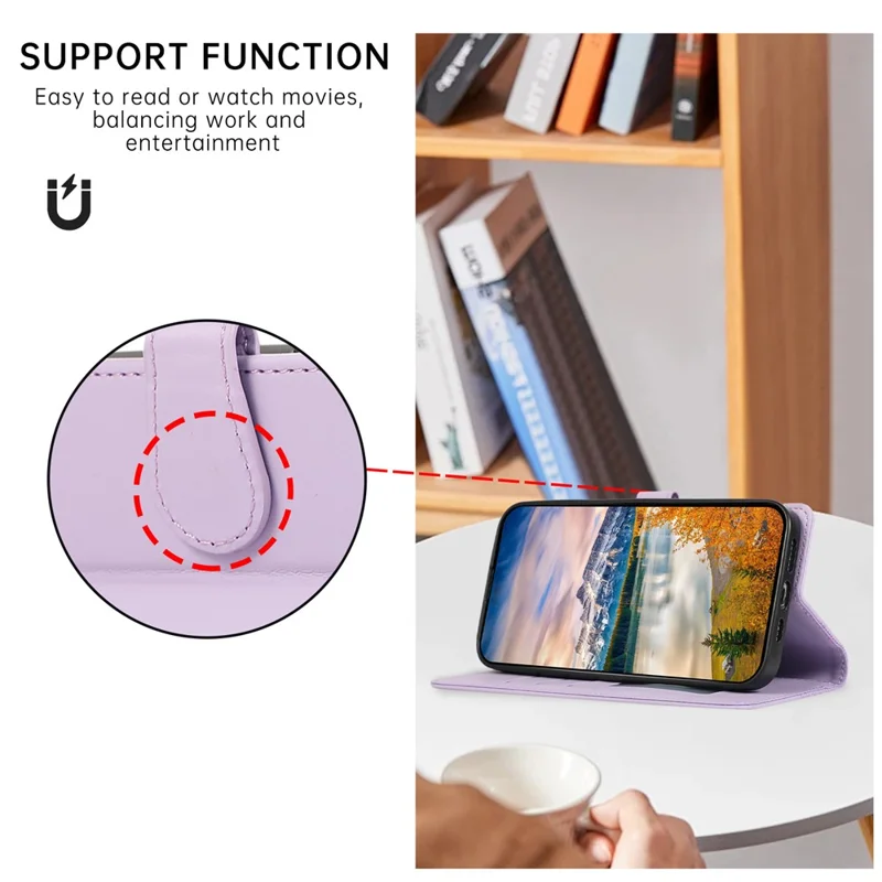 For Google Pixel 10 Pro XL  /  9 Pro XL Case 3D Rhombus Grid Imprinted Wallet Leather Phone Cover with Lanyard - Purple