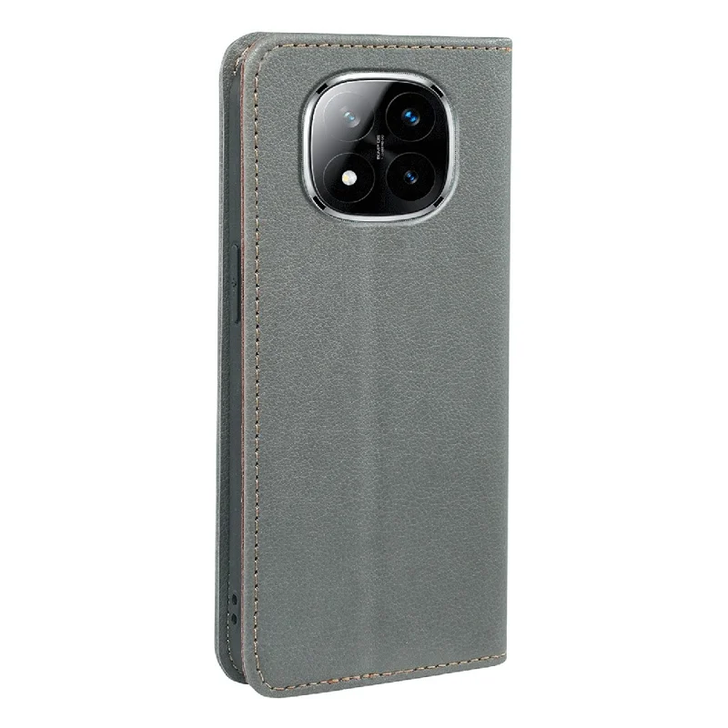 Leather Case For Xiaomi Redmi Note 14 Pro+ 5G  /  14 Pro 5G  /  4G  /  Poco X7 5G Wallet RFID Blocking Phone Cover Strong Magnetic Closure - Green