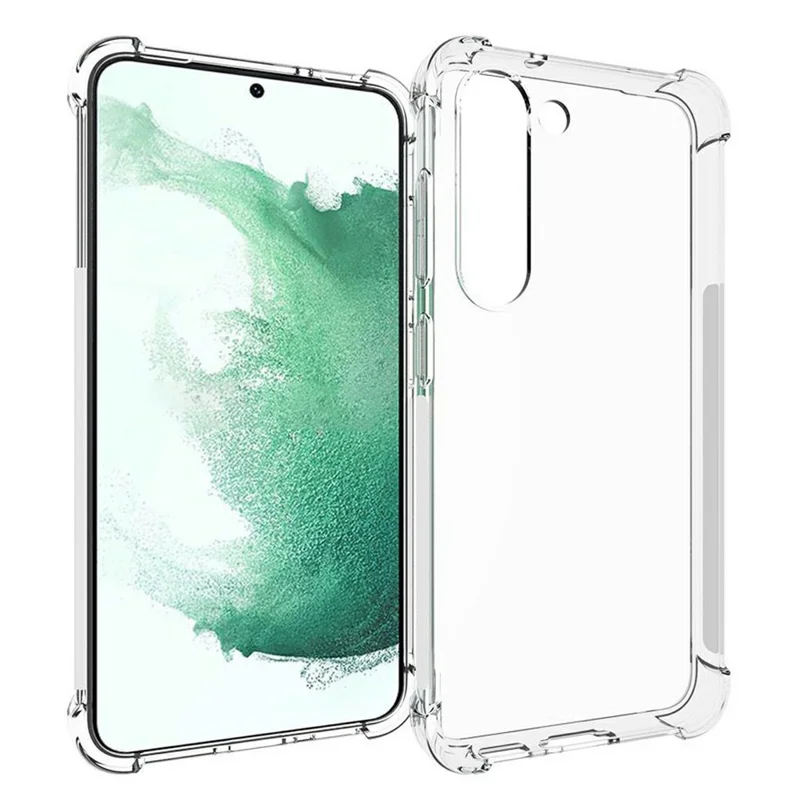 Coque transparente anti-dérapante pour Samsung Galaxy S23+, housse épaisse en TPU résistante aux chocs avec coins renforcés