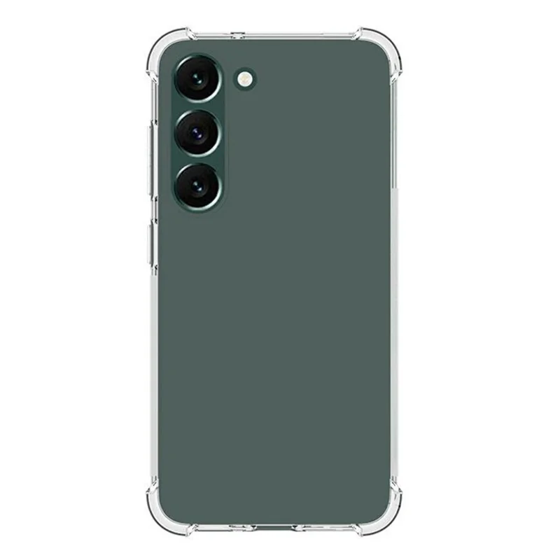 Coque transparente anti-dérapante pour Samsung Galaxy S23+, housse épaisse en TPU résistante aux chocs avec coins renforcés