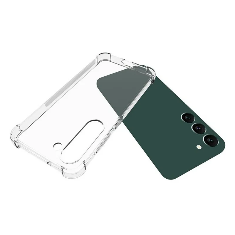 Coque transparente anti-dérapante pour Samsung Galaxy S23+, housse épaisse en TPU résistante aux chocs avec coins renforcés
