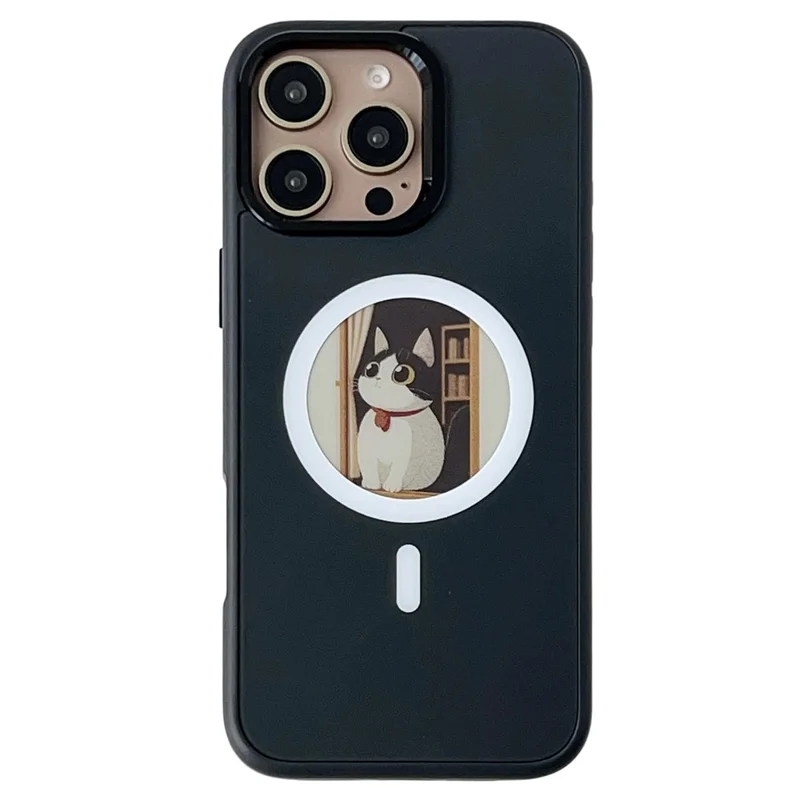 For iPhone 16 Pro Max Magnetic Case 4 Colors NFC DIY Customized Round Screen Smart E-Ink Phone Cover