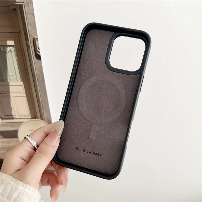 For iPhone 16 Pro Max Magnetic Case 4 Colors NFC DIY Customized Round Screen Smart E-Ink Phone Cover